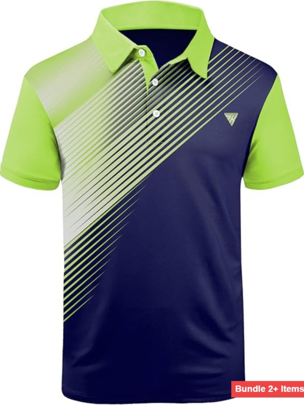 Men's Golf Polo Shirt Moisture Wicking Performance Print Short Sleeve